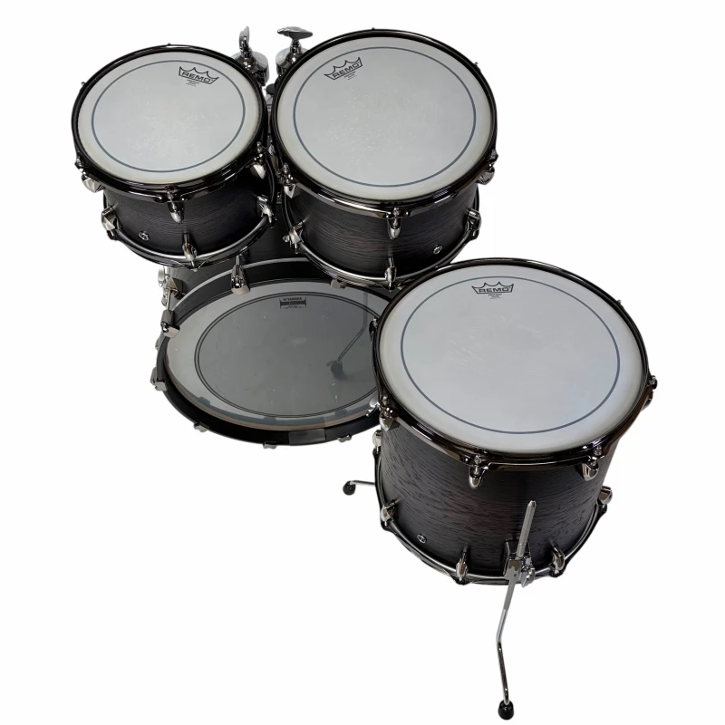 High-Quality Black Drum Set for Professional Drummers.