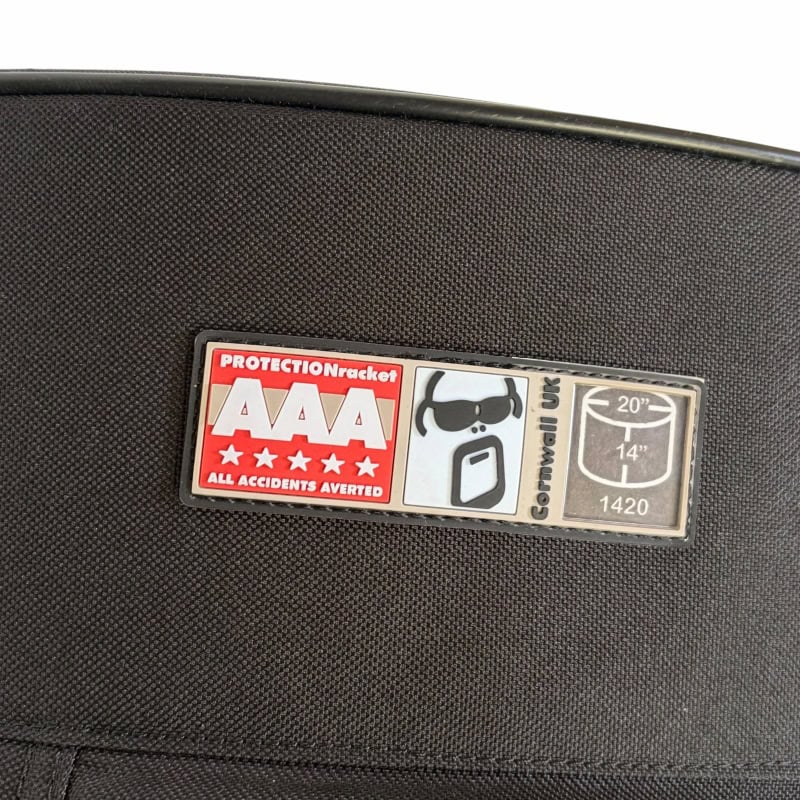 Protection Racket AAA Drum Case Label.