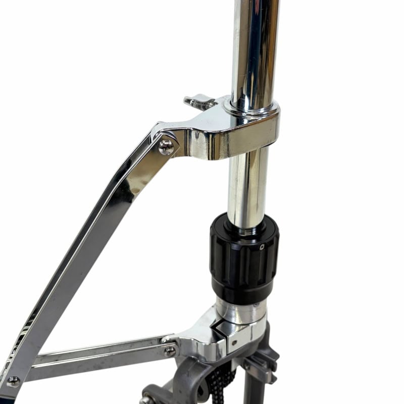 High-quality drum hardware stand with chrome finish and adjustable height.