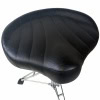 Drum throne seat for drummers, black padded stool with adjustable height.