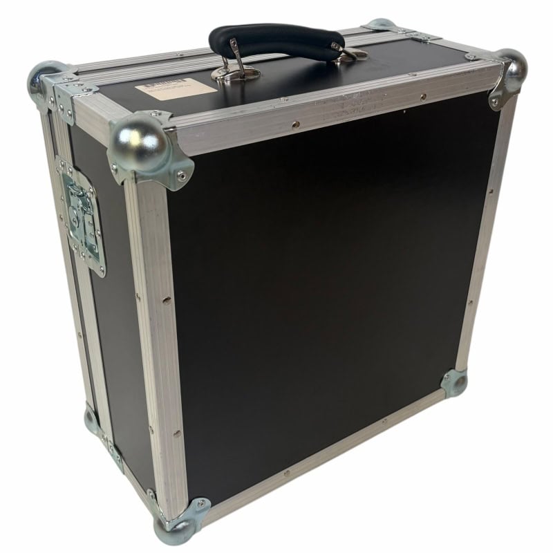 Heavy-duty equipment case for drummers, portable and durable for gigs and studio use.