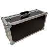 Heavy-duty black equipment case for drummers with metal reinforcements and handle.