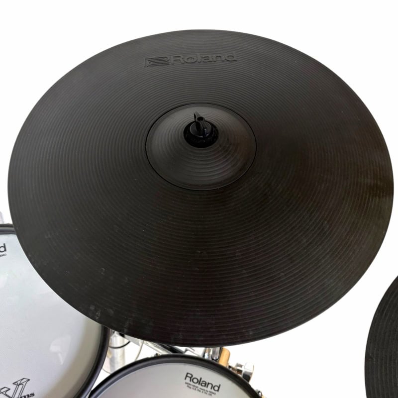 Roland electronic cymbal for drumming, high-quality percussion instrument.