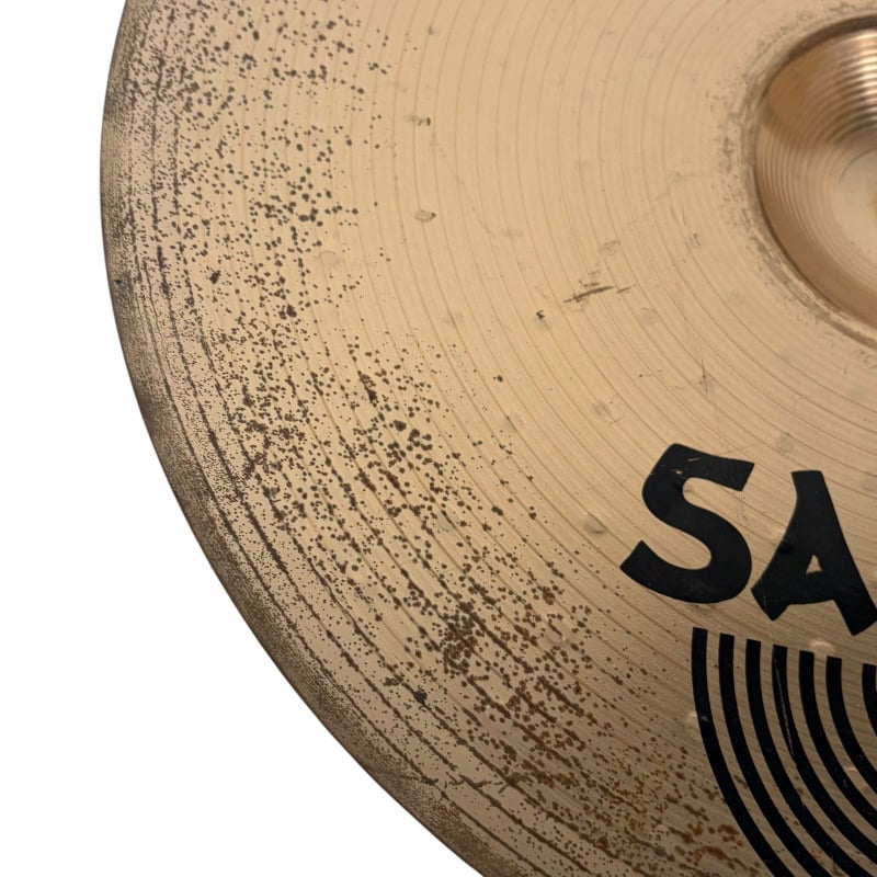 Drummers Only logo on a cymbal, close-up shot of percussion equipment.