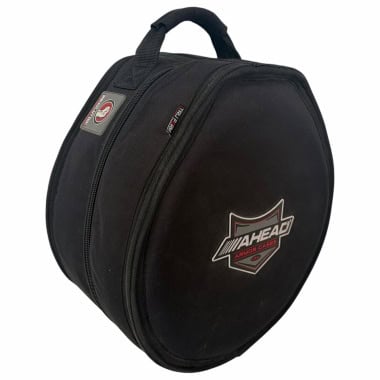 Black drumstick bag with "Ahead" logo for drummers, portable and durable.
