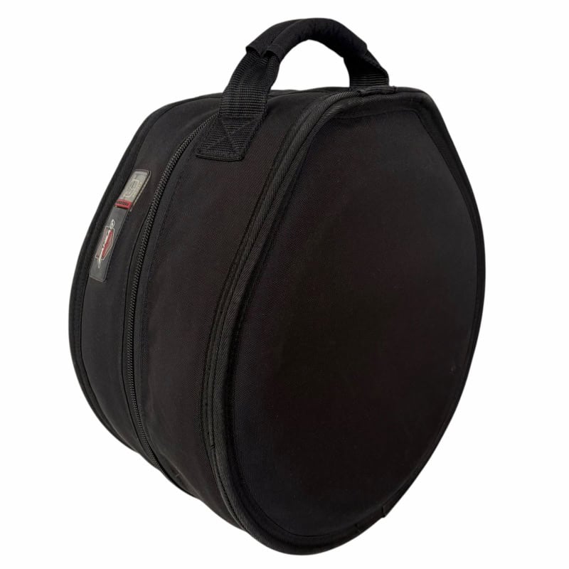 Durable black drumstick bag for drummers, compact and portable.