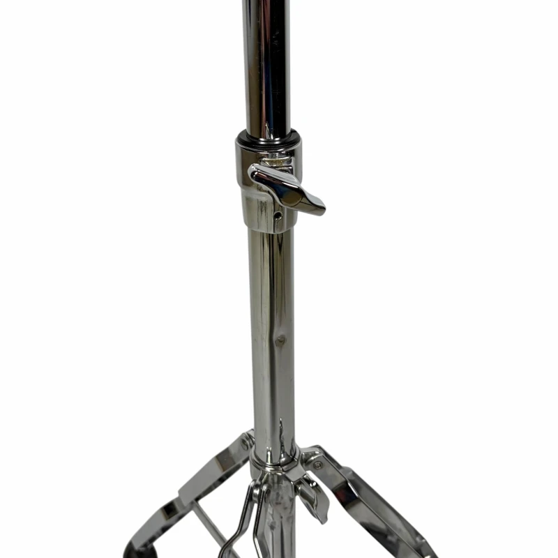 Professional chrome drum hardware stand for drummers.