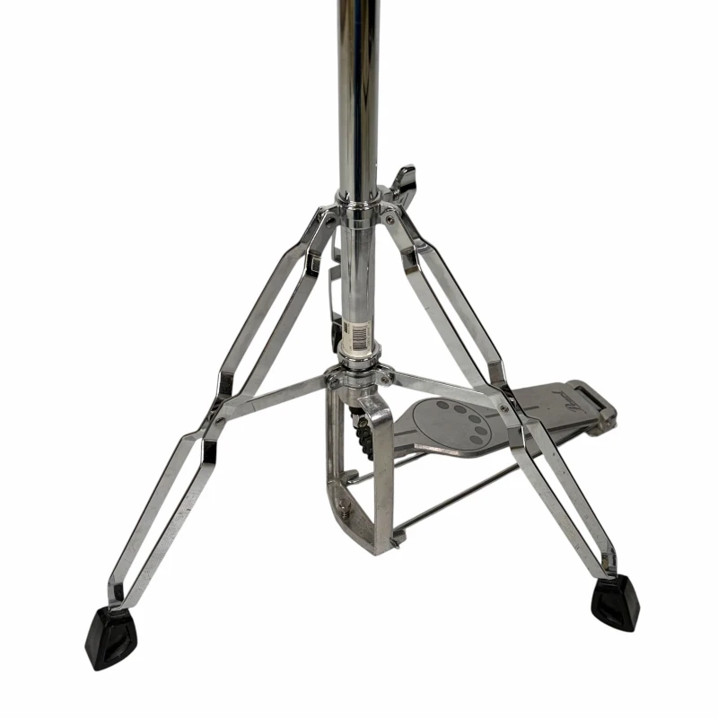 Professional drum stool with adjustable pedal for drummers.