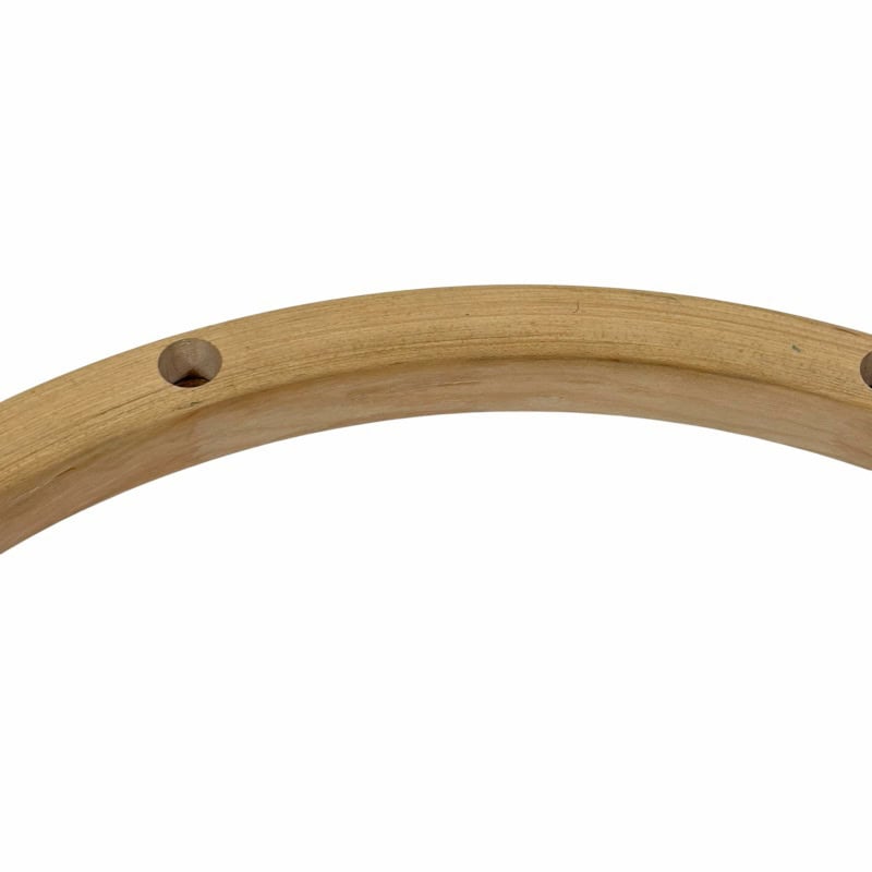 Wooden drum rim for percussion instruments.