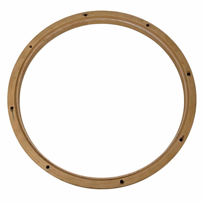 Wooden drum rim for percussion instruments, high-quality and durable.