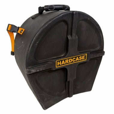 Hard drum case for percussion gear, durable and portable for drummers.