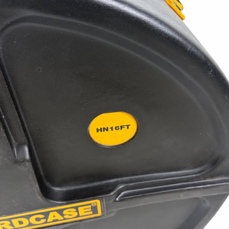 Drum case with yellow label HN16FT for drum protection and transport.