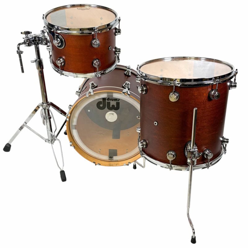 High-quality wooden drum kit with chrome hardware for professional drumming. Perfect for studio and.