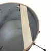 Close-up of drum shell interior with soundproofing material.