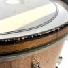 Close-up of a vintage Gretsch USA 3-piece shell pack drum kit.