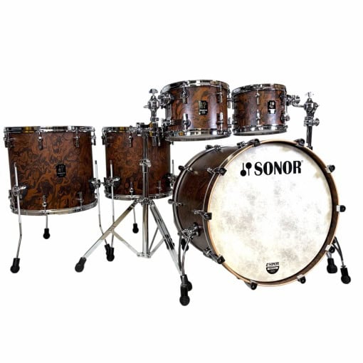 Drummers Only - Sonor Momentum Birch 22-inch 5-piece shell pack in stunning California Burl finish.