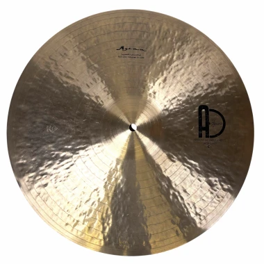 High-quality bronze cymbal with textured surface, ideal for professional drumming and percussion.