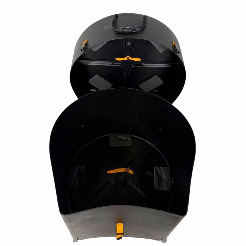 High-quality drum case for transport and storage.