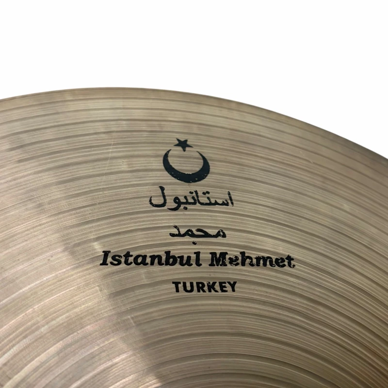 Cymbal with Istanbul Mehmet logo, Turkish craftsmanship for drummers.