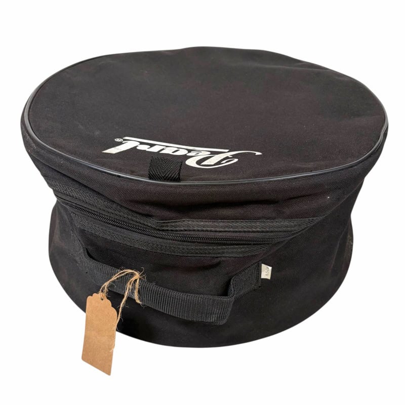 Durable black drumstick bag for drummers, with zip closure and carrying handle.
