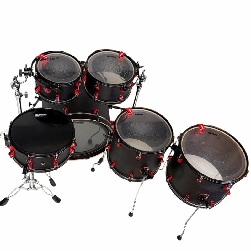 Professional electronic drum kit with multiple pads and cymbals for versatile drumming.