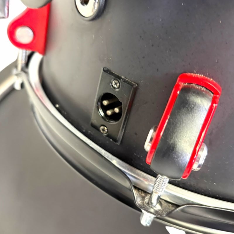 Power input port on a professional drum kit.