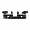 Drum pedal clamp for secure attachment, black metal, professional drum hardware.