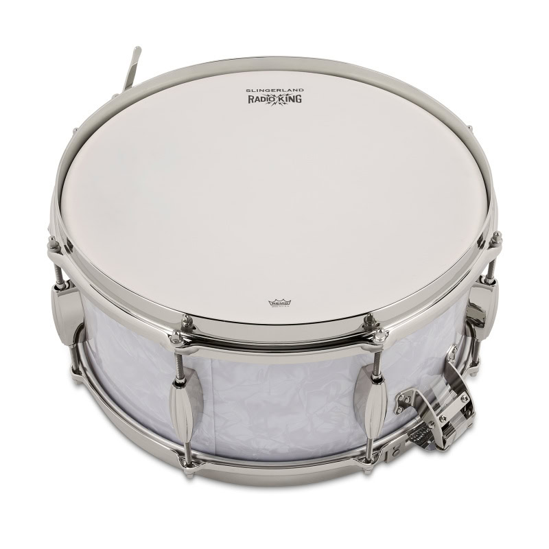 Snare drum for professional drumming and percussion. High-quality drum with chrome hardware, perfect.