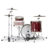 High-quality red drum kit with cymbals and hardware for drummers. Perfect for practice, gigs, and st.