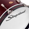 Slingerland bass drum with drumsticks and hardware, perfect for drumming enthusiasts.