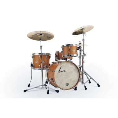 Sonor Vintage Series 20-inch drum shell pack in Teak semi-gloss finish.