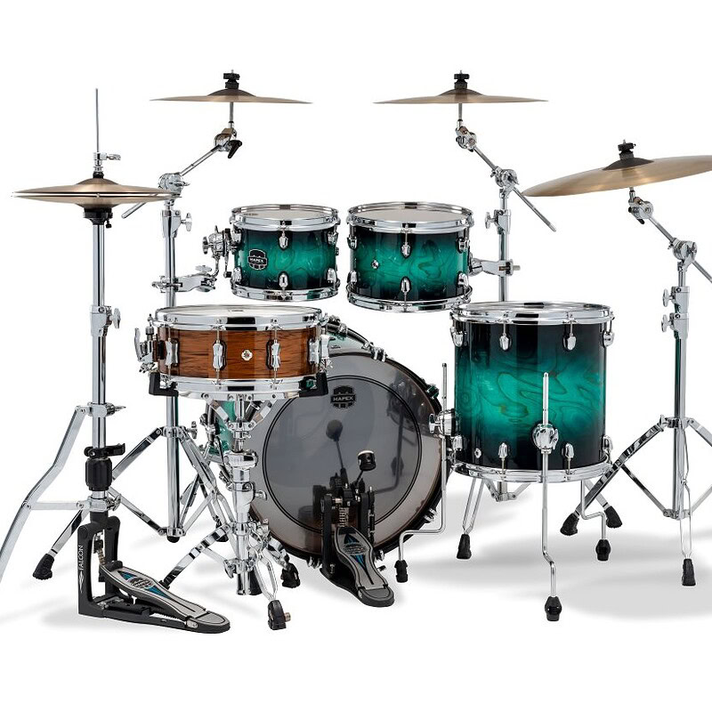 High-quality drum kit with cymbals and hardware for drummers. Perfect for practice, recording, and l.