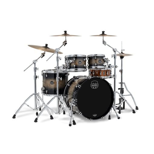 High-quality drum kit with cymbals and hardware for professional drummers.