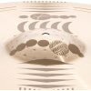 Handpan drum with geometric patterns, used for percussion and musical performances.