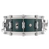 High-quality blue wood snare drum with chrome hardware for professional drumming. Perfect for studio.