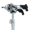 Drum snare stand for professional drum kits and percussion setups.
