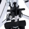 Close-up of DW 9000X Series 3-leg hi-hat stand with chrome finish.
