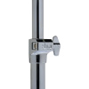 Close-up of DW 9000X Series cymbal stand clamp for drummers.