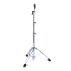 Double tom stand for drum kit with adjustable height and sturdy tripod base.