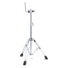 Drum cymbal and tom stand for professional drumming setup.