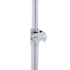 Close-up of DW 9000X Series Double Tom Stand in chrome finish.