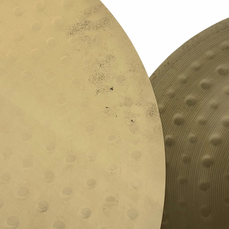 Close-up of cymbals with Drummers Only branding for percussion enthusiasts.