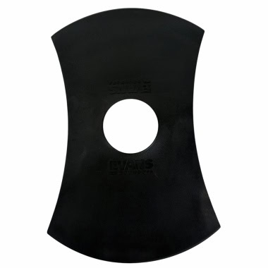 Evans drum pad for percussion practice and sound control.