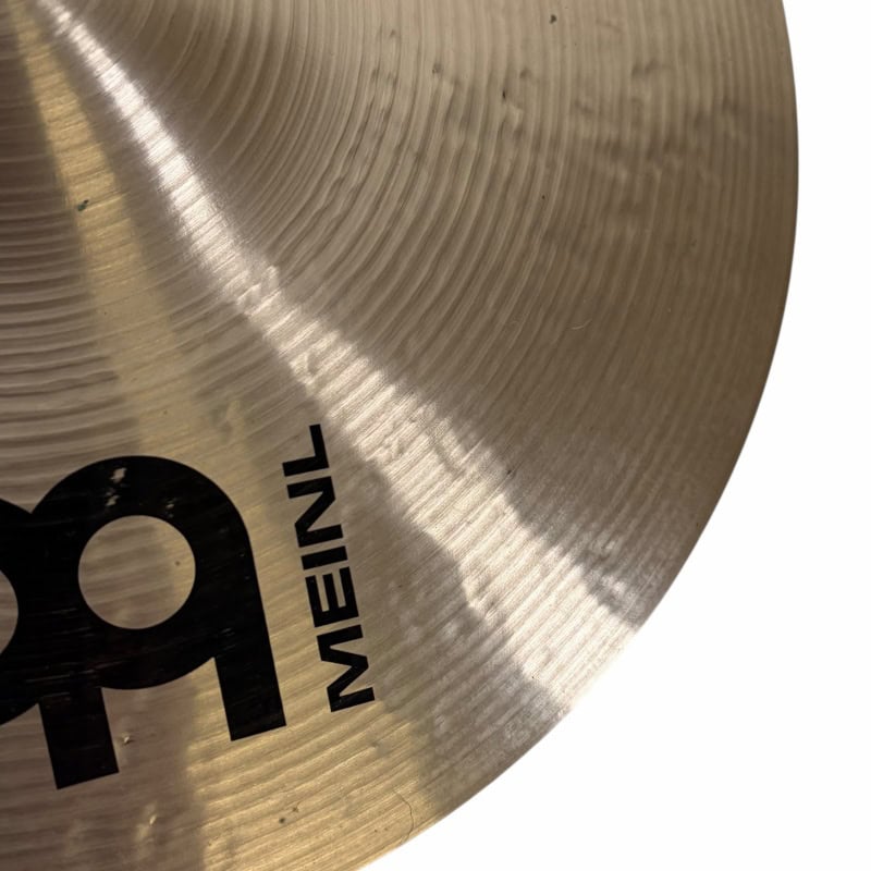 Close-up of Meinl Byzance Traditional 12-inch Hi-hats cymbals.