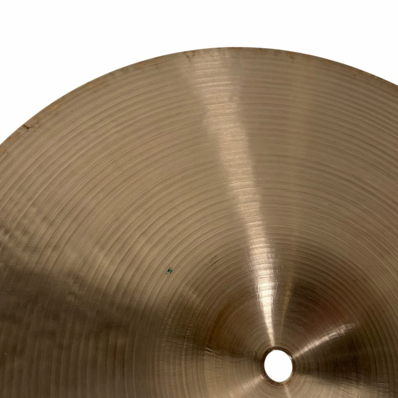 Close-up of Meinl Byzance Traditional 12-inch hi-hat cymbals.
