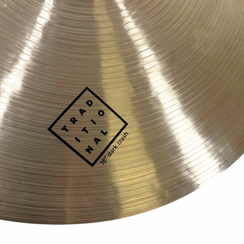 Dark crash cymbal with Istanbul Agop logo and textured surface.