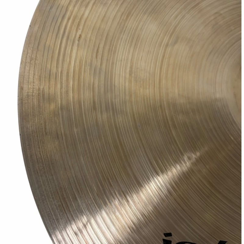 Close-up of Istanbul Agop 18in Dark Crash cymbal with detailed grooves.