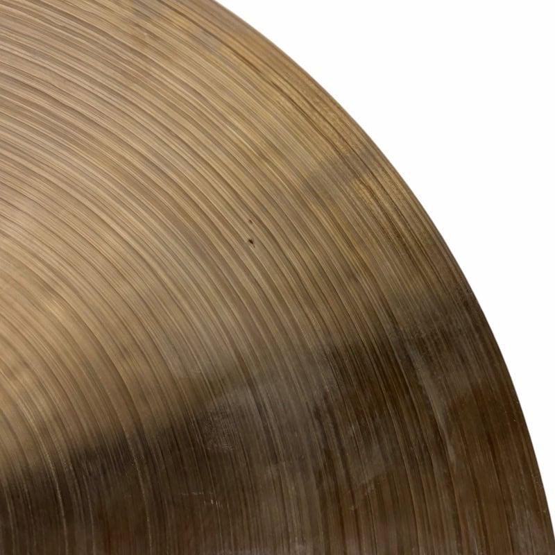 Close-up of Istanbul Agop 18in Dark Crash cymbal with detailed grooves.