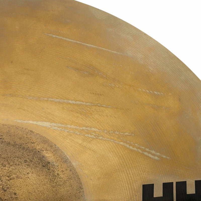 Close-up of Sabian HHX 18in Evolution Crash Cymbal showing surface details.