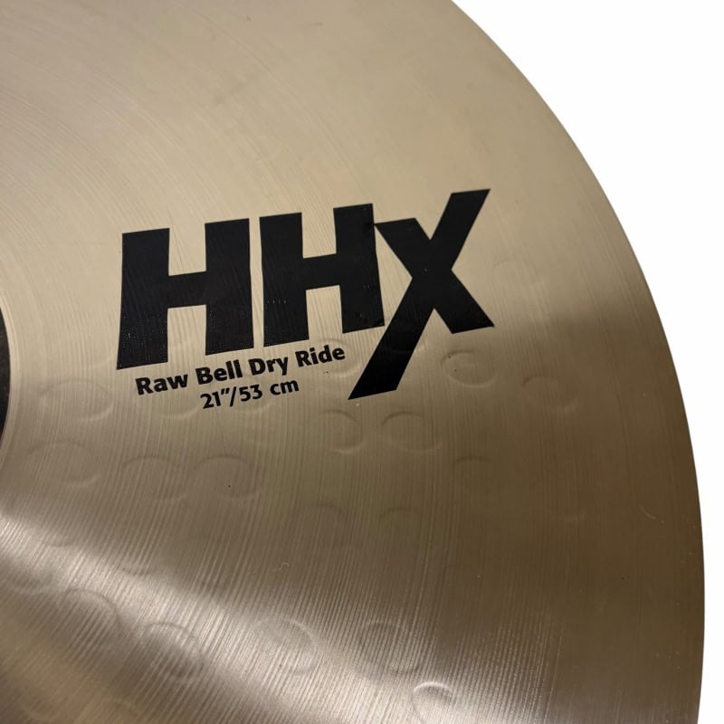 Sabian HHX 21in Raw Bell Dry Ride cymbal for drummers and percussionists.